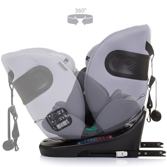 Scaun auto Chipolino Motion I-Size 40-150 cm granite cu sistem Isofix, Culoare: Gri, Grupa: 0-36kg (0 luni - 12 ani) - poza 8 - ExclusivMAG.ro