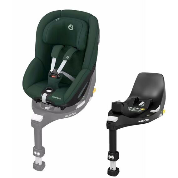 Scaun Auto I-Size Maxi-Cosi PEARL 360 v2 + Baza Auto FAMILYFIX 360 AUTHENTIC GREEN, Culoare: Verde inchis, Grupa: 61-105cm (4luni - 4ani)  - ExclusivMAG.ro