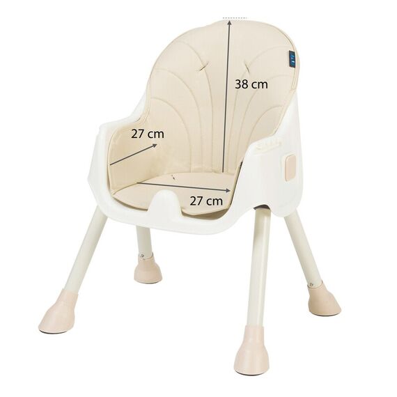 Scaun de masa 2 in 1 Juju Eat&Smile, Beige, Culoare: Bej - poza 5 - ExclusivMAG.ro