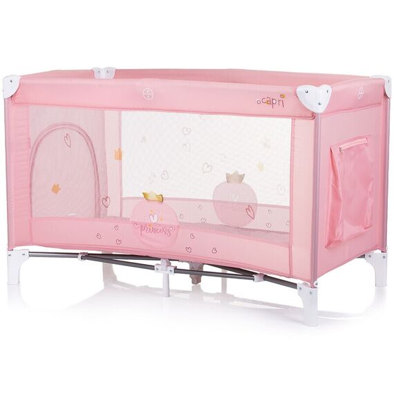 Patut pliabil Chipolino Capri Princess pink, Culoare: Roz, Dimensiuni: 120x60 - poza 3 - ExclusivMAG.ro