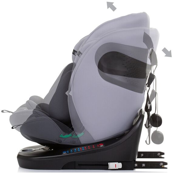 Scaun auto Chipolino Motion I-Size 40-150 cm granite cu sistem Isofix, Culoare: Gri, Grupa: 0-36kg (0 luni - 12 ani) - poza 6 - ExclusivMAG.ro