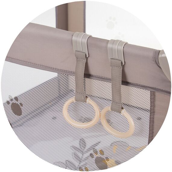 Tarc de joaca pliabil Chipolino Pop Up Tiger beige, Culoare: Crem, Dimensiuni: 100x100 - poza 5 - ExclusivMAG.ro