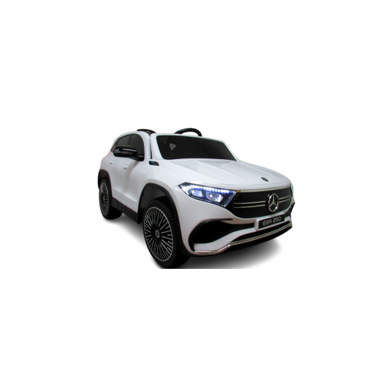 Masinuta electrica cu telecomanda, roti din spuma EVA, scaun din piele ecologica, varsta 1-5 ani, MERCEDES EQA250 - Alb, Culoare: Alb, Capacitate acumulator: 12V - poza 2 - ExclusivMAG.ro
