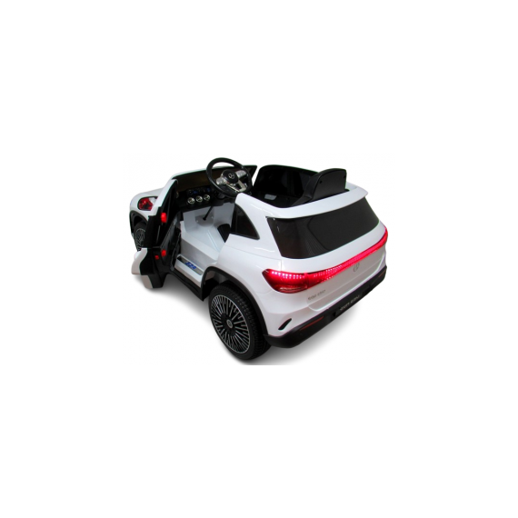 Masinuta electrica cu telecomanda, roti din spuma EVA, scaun din piele ecologica, varsta 1-5 ani, MERCEDES EQA250 - Alb, Culoare: Alb, Capacitate acumulator: 12V - poza 5 - ExclusivMAG.ro