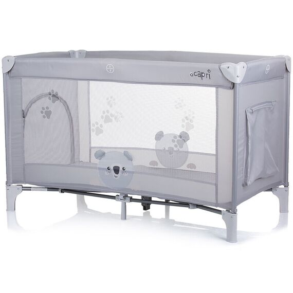 Patut pliabil Chipolino Capri Koala grey, Culoare: Gri deschis, Dimensiuni: 120x60 - poza 3 - ExclusivMAG.ro