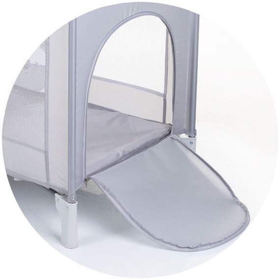 Patut pliabil Chipolino Capri Koala grey, Culoare: Gri deschis, Dimensiuni: 120x60 - poza 4 - ExclusivMAG.ro
