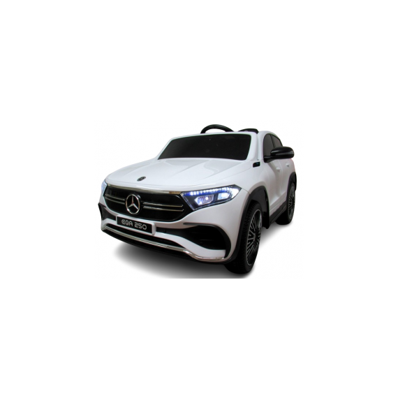 Masinuta electrica cu telecomanda, roti din spuma EVA, scaun din piele ecologica, varsta 1-5 ani, MERCEDES EQA250 - Alb, Culoare: Alb, Capacitate acumulator: 12V  - ExclusivMAG.ro
