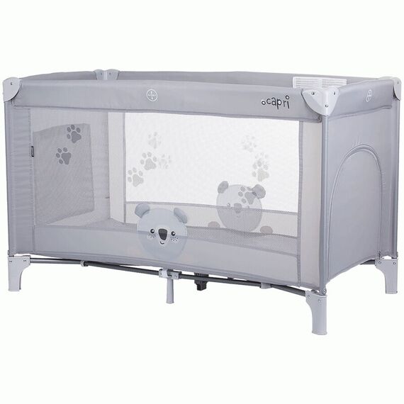 Patut pliabil Chipolino Capri Koala grey, Culoare: Gri deschis, Dimensiuni: 120x60  - ExclusivMAG.ro