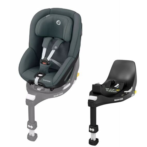 Scaun Auto I-Size Maxi-Cosi PEARL 360 v2 + Baza Auto FAMILYFIX 360 AUTHENTIC GRAPHITE, Culoare: Gri, Grupa: 61-105cm (4luni - 4ani)  - ExclusivMAG.ro