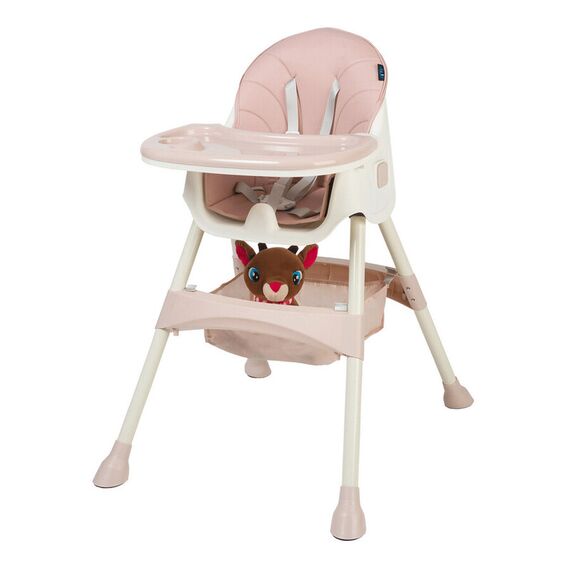 Scaun de masa 2 in 1 Juju Eat&Smile, Pink, Culoare: Roz  - ExclusivMAG.ro