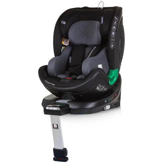 Scaun auto Chipolino Maximus I-Size 40-150 cm obsidian cu sistem Isofix, Culoare: Negru, Grupa: 0-36kg (0 luni - 12 ani) - poza 3 - ExclusivMAG.ro