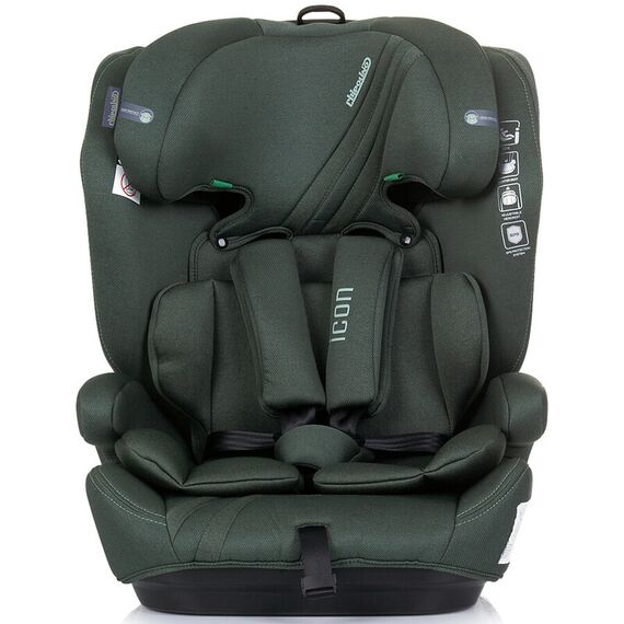 Scaun auto Chipolino Icon I-Size 76-150 cm pastel green, Culoare: Verde, Grupa: 9-36kg (9 luni - 12 ani) - poza 3 - ExclusivMAG.ro