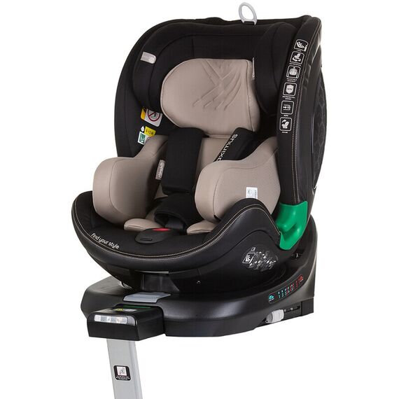 Scaun auto Chipolino Maximus I-Size 40-150 cm macadamia cu sistem Isofix, Culoare: Crem, Grupa: 0-36kg (0 luni - 12 ani)  - ExclusivMAG.ro