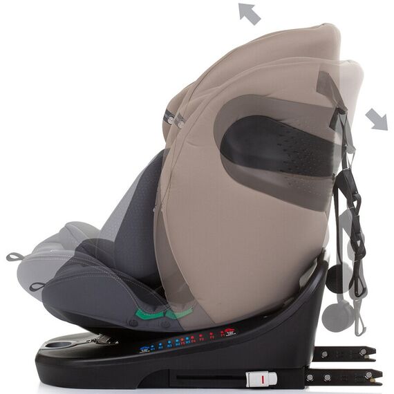 Scaun auto Chipolino Motion I-Size 40-150 cm macadamia cu sistem Isofix, Culoare: Crem, Grupa: 0-36kg (0 luni - 12 ani) - poza 6 - ExclusivMAG.ro