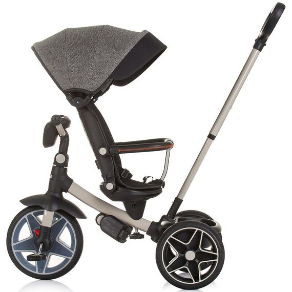 Tricicleta cu copertina si sezut reversibil Chipolino Derby granite, Culoare: Gri/Negru - poza 6 - ExclusivMAG.ro