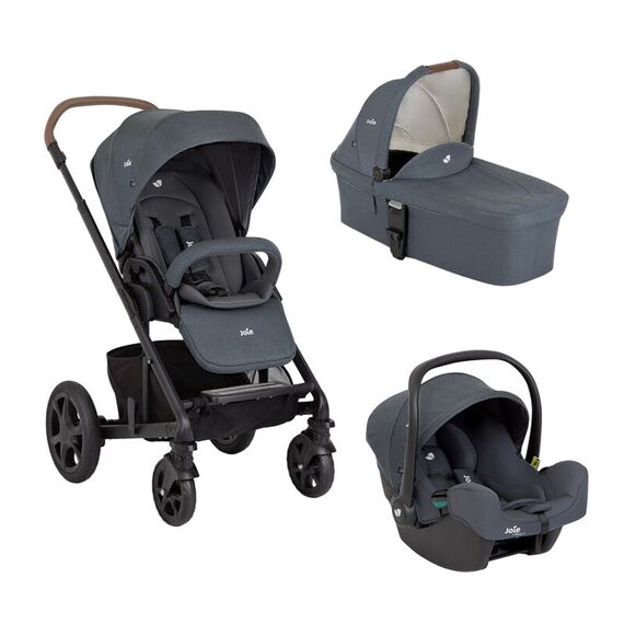Carucior multifunctional 3 in 1 Joie Chrome Dlx Moonlight, Culoare: Albastru  - ExclusivMAG.ro
