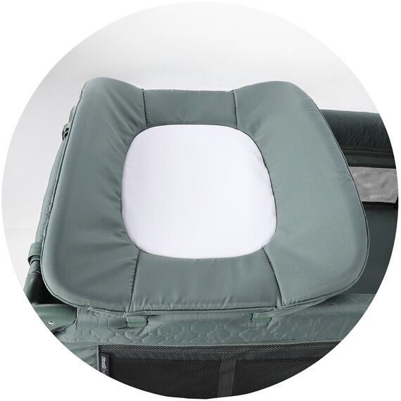 Patut pliabil Chipolino Bella pastel green, Culoare: Verde, Dimensiuni: 120x60 - poza 6 - ExclusivMAG.ro