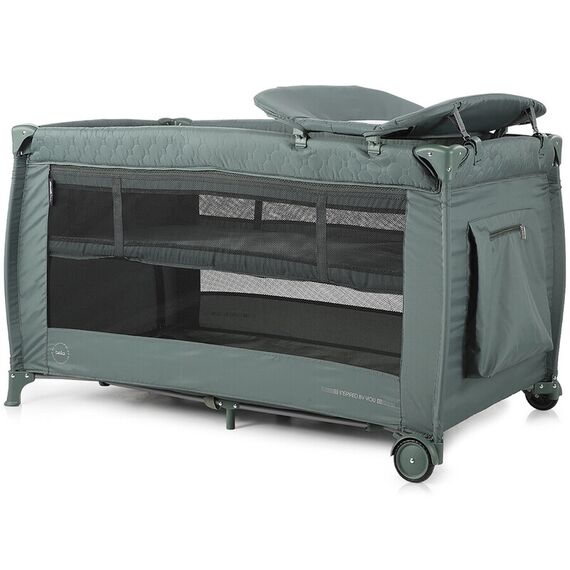 Patut pliabil Chipolino Bella pastel green, Culoare: Verde, Dimensiuni: 120x60 - poza 4 - ExclusivMAG.ro