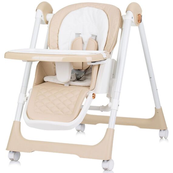 Scaun de masa Chipolino Milk Shake 2 in 1 beige, Culoare: Crem - poza 3 - ExclusivMAG.ro