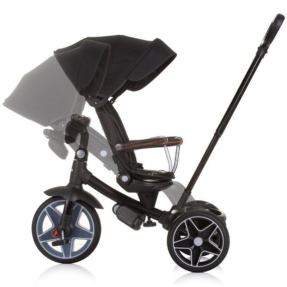 Tricicleta cu copertina si sezut reversibil Chipolino Derby obsidian, Culoare: Negru - poza 8 - ExclusivMAG.ro