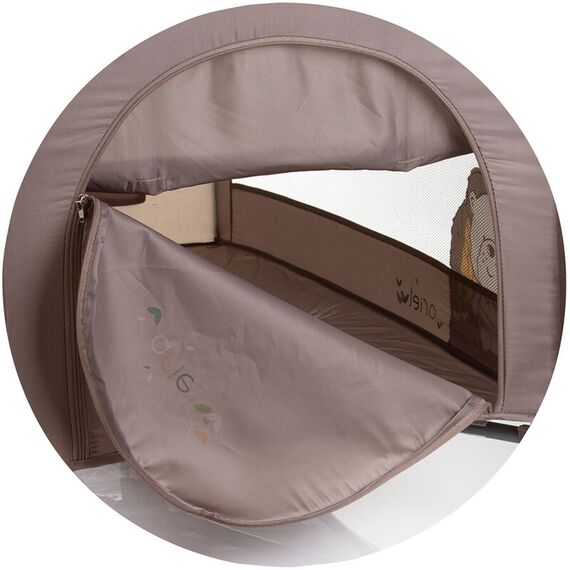 Patut pliabil Chipolino Ariel macadamia, Culoare: Maro, Dimensiuni: 120x60 - poza 4 - ExclusivMAG.ro