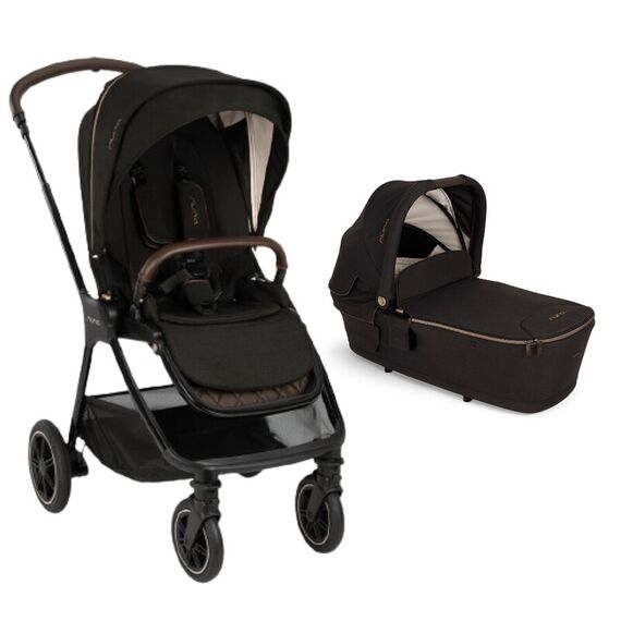 Carucior compact Nuna TRIV next 2 in 1 colectia Riveted, Culoare: Negru/Gri, Model: 2 in 1  - ExclusivMAG.ro