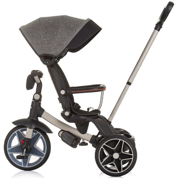 Tricicleta cu copertina si sezut reversibil Chipolino Derby granite, Culoare: Gri/Negru - poza 7 - ExclusivMAG.ro