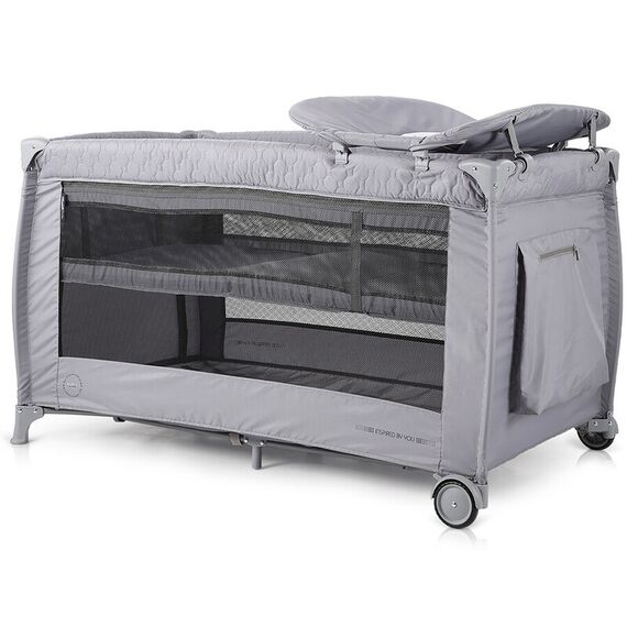 Patut pliabil Chipolino Bella ash grey, Culoare: Gri deschis, Dimensiuni: 120x60 - poza 4 - ExclusivMAG.ro