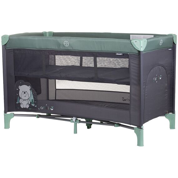 Patut pliabil Chipolino Ariel pastel green, Culoare: Verde, Dimensiuni: 120x60 - poza 2 - ExclusivMAG.ro