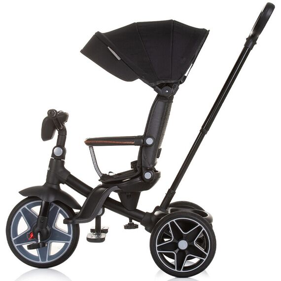 Tricicleta cu copertina si sezut reversibil Chipolino Derby obsidian, Culoare: Negru - poza 4 - ExclusivMAG.ro