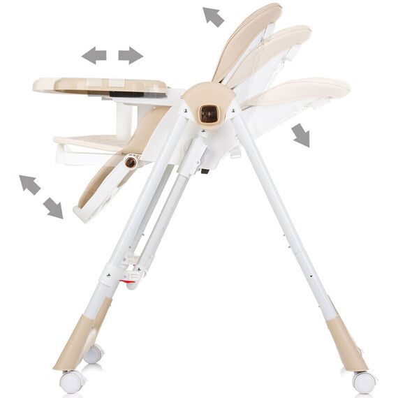 Scaun de masa Chipolino Milk Shake 2 in 1 beige, Culoare: Crem - poza 7 - ExclusivMAG.ro