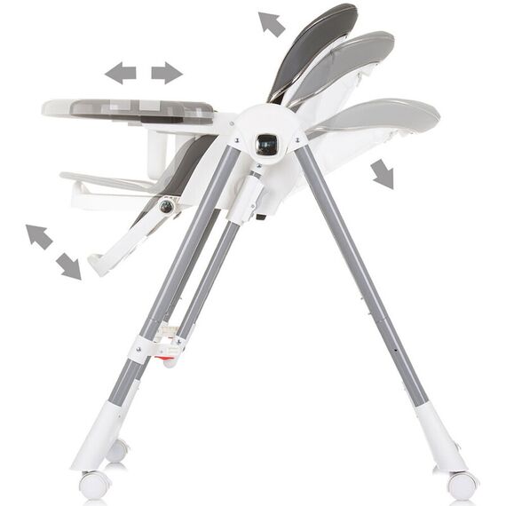 Scaun de masa Chipolino Milk Shake 2 in 1 ash grey, Culoare: Gri deschis - poza 7 - ExclusivMAG.ro