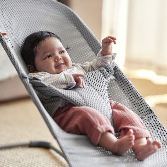 BabyBjorn - Balansoar Bliss Grey, Mesh, Culoare: Gri deschis - poza 2 - ExclusivMAG.ro