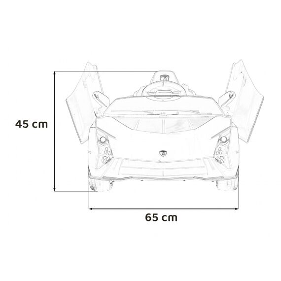 Masinuta electrica cu telecomanda LAMBORGHINI INVENCIBLE, roti EVA, scaun tapitat, putere 140W - Rosu, Culoare: Rosu, Capacitate acumulator: 12V - poza 11 - ExclusivMAG.ro