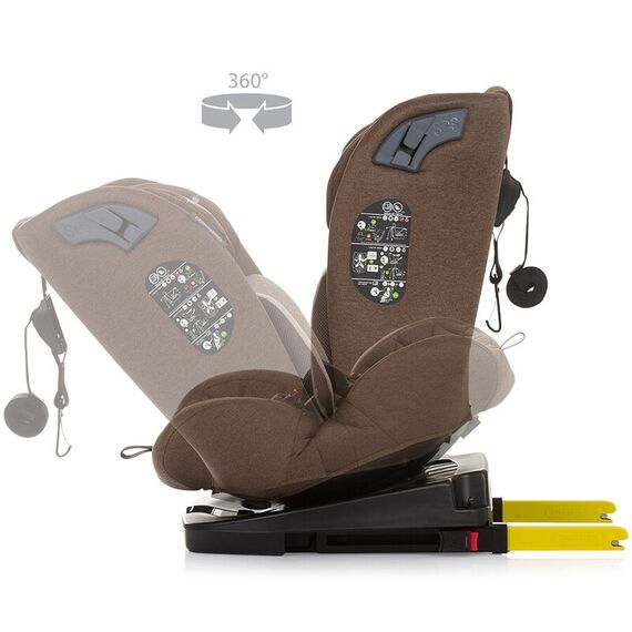 Scaun auto Chipolino X Factor I-Size 40-150 cm macadamia cu sistem Isofix, Culoare: Maro, Grupa: 0-36kg (0 luni - 12 ani) - poza 7 - ExclusivMAG.ro