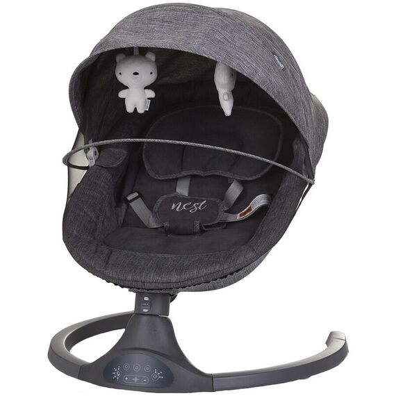 Leagan electric Chipolino Nest granite, Culoare: Negru  - ExclusivMAG.ro