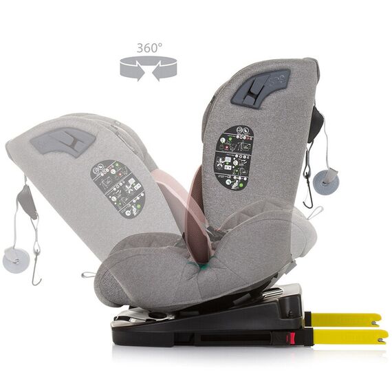 Scaun auto Chipolino X Factor I-Size 40-150 cm flamingo cu sistem Isofix, Culoare: Roz, Grupa: 0-36kg (0 luni - 12 ani) - poza 8 - ExclusivMAG.ro