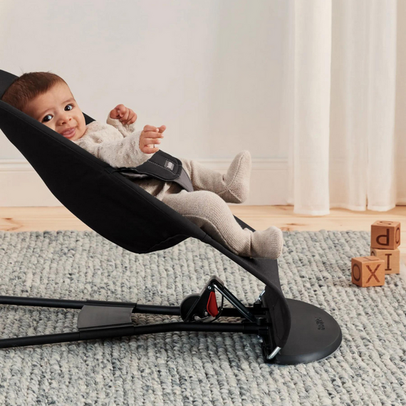 BabyBjorn - Balansoarul Balance Soft Black/Dark Gray, Tesatura, Culoare: Gri/Negru - poza 6 - ExclusivMAG.ro
