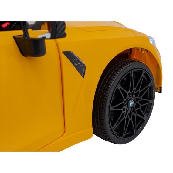 Masinuta electrica cu telecomanda BMW M4, roti EVA, scaun tapitat, putere 70W - Galben, Culoare: Galben, Capacitate acumulator: 12V - poza 6 - ExclusivMAG.ro