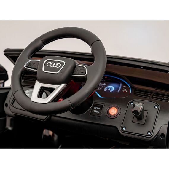 Masinuta electrica cu telecomanda AUDI Q7 NEW LIFT, roti EVA, scaun tapitat, putere 70W - Negru, Culoare: Negru, Capacitate acumulator: 12V - poza 7 - ExclusivMAG.ro