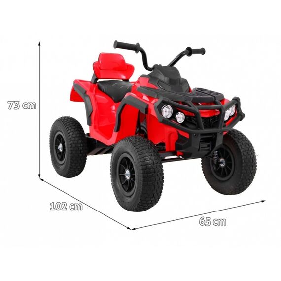 ATV electric AIR BDM0906, roti gonflabile, scaun tapitat, putere 90W - Rosu, Culoare: Rosu, Capacitate acumulator: 12V - poza 2 - ExclusivMAG.ro