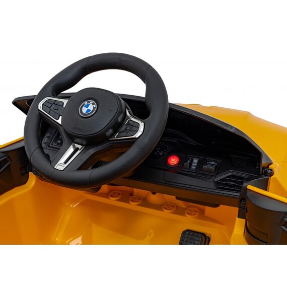 Masinuta electrica cu telecomanda BMW M4, roti EVA, scaun tapitat, putere 70W - Galben, Culoare: Galben, Capacitate acumulator: 12V - poza 11 - ExclusivMAG.ro