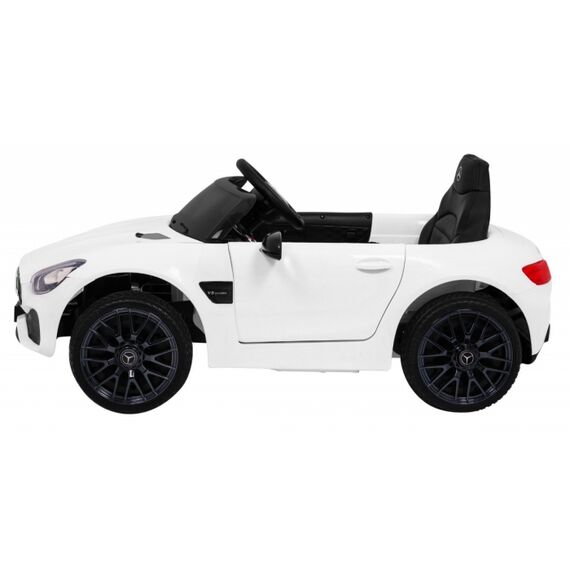 Masinuta electrica cu telecomanda MERCEDES BENZ GT, roti EVA, scaun tapitat, putere 70W - Alb, Culoare: Alb, Capacitate acumulator: 12V - poza 4 - ExclusivMAG.ro