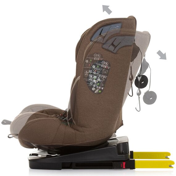 Scaun auto Chipolino X Factor I-Size 40-150 cm macadamia cu sistem Isofix, Culoare: Maro, Grupa: 0-36kg (0 luni - 12 ani) - poza 6 - ExclusivMAG.ro