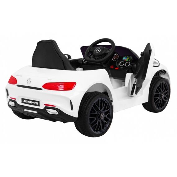 Masinuta electrica cu telecomanda MERCEDES BENZ GT, roti EVA, scaun tapitat, putere 70W - Alb, Culoare: Alb, Capacitate acumulator: 12V - poza 9 - ExclusivMAG.ro