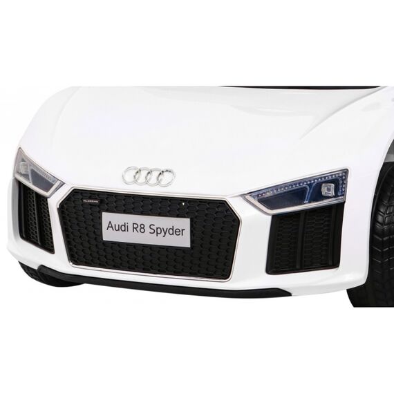 Masinuta electrica cu telecomanda AUDI R8, roti EVA, scaun tapitat, putere 70W - Alb, Culoare: Alb, Capacitate acumulator: 6V - poza 10 - ExclusivMAG.ro