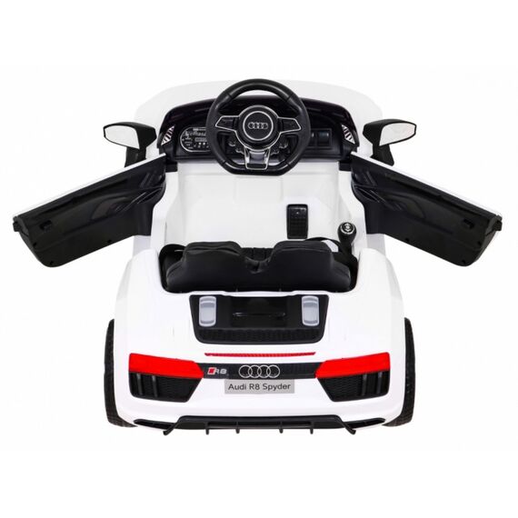 Masinuta electrica cu telecomanda AUDI R8, roti EVA, scaun tapitat, putere 70W - Alb, Culoare: Alb, Capacitate acumulator: 6V - poza 6 - ExclusivMAG.ro
