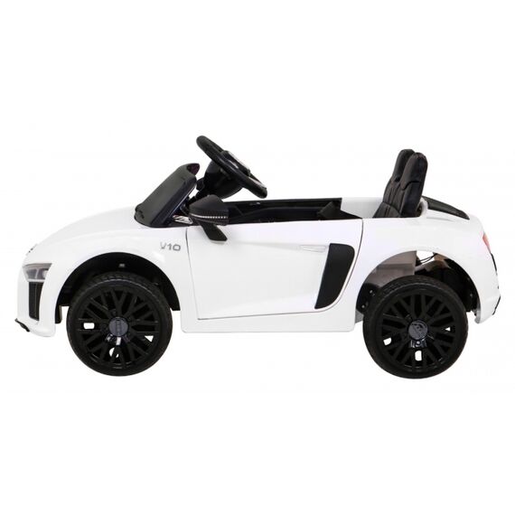 Masinuta electrica cu telecomanda AUDI R8, roti EVA, scaun tapitat, putere 70W - Alb, Culoare: Alb, Capacitate acumulator: 6V - poza 4 - ExclusivMAG.ro