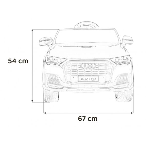 Masinuta electrica cu telecomanda AUDI Q7 NEW LIFT, roti EVA, scaun tapitat, putere 70W - Negru, Culoare: Negru, Capacitate acumulator: 12V - poza 12 - ExclusivMAG.ro