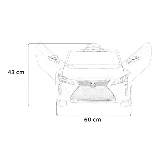 Masinuta electrica cu telecomanda LEXUS LC500, roti EVA, scaun tapitat, putere 70W - Rosu, Culoare: Rosu, Capacitate acumulator: 12V - poza 11 - ExclusivMAG.ro